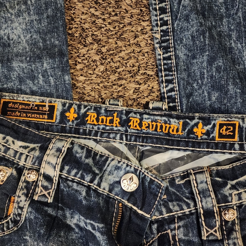Mens rock revival jeans